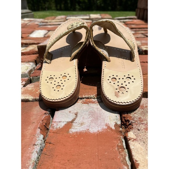 Jack Rogers Women's Nantucket Gold Thong Sandals, Size 7 - Picture 15 of 17